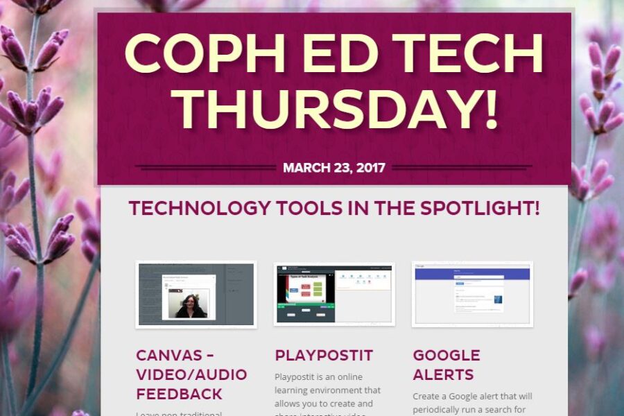 COPH ED TECH THURSDAY