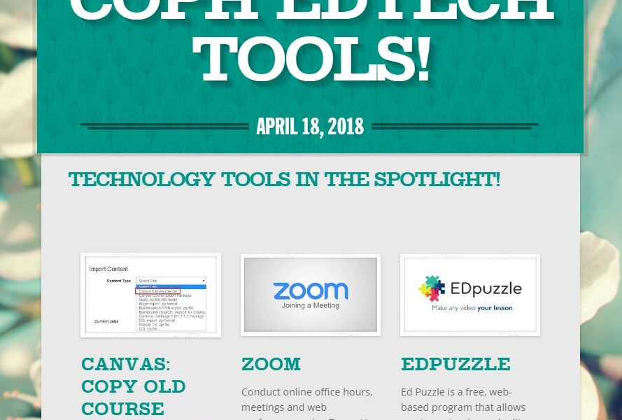 Ed Tech newsletter screenshot