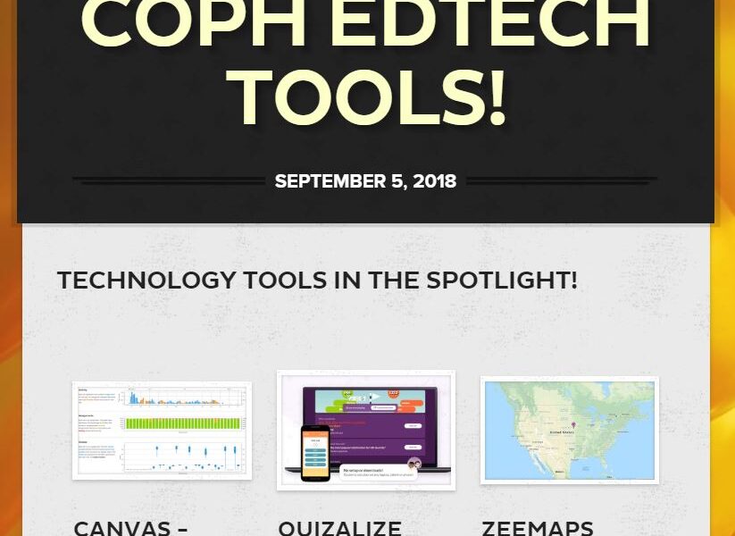COPH ED Tech Newsletter screenshot