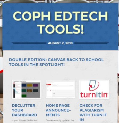 screenshot of edtech newsletter