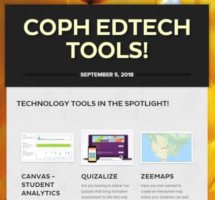 COPH ED Tech Newsletter screenshot