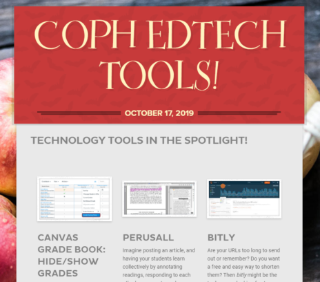 screenshot of ed tech newsletter